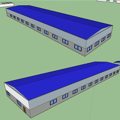 جودة  Q355 / Q235 Steel Structure Farm Frame Prefab Building Construction GB مصنع