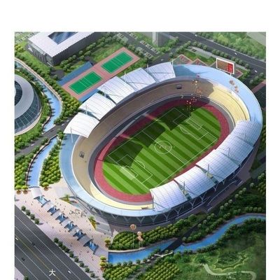 ملعب كبير لهيكل فولاذي ممتد بناء موثوق به لإطار الفضاء الجاهز