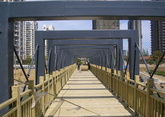 Q235B الهيكل الصلب مسبقة الصنع بناء جسر سطح السفينة لمشاهدة معالم المدينة