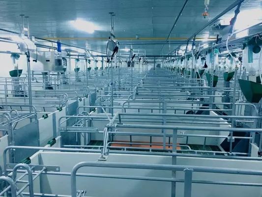هيكل فولاذي مقاوم للرياح خنزير البيت بوابة إطار فولاذي مسبق الصنع ISO9001