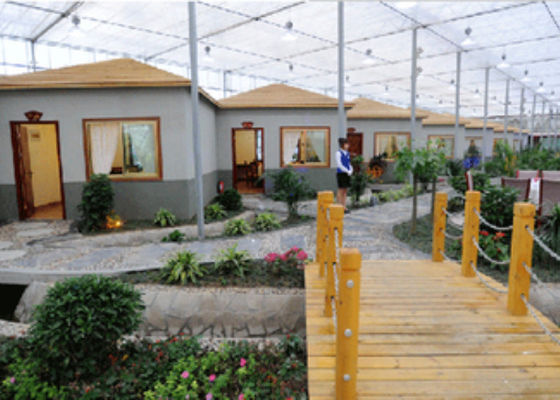 خفيفة الوزن الصلب لمشاهدة معالم المدينة زجاج Venlo Glass Greenhouse Restaurant على شكل مخصص