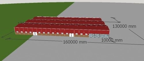 ورشة الهيكل الصلب الجاهزة مبنى مستودع الهيكل الصلب الخفيف