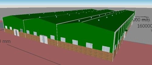 ورشة الهيكل الصلب الجاهزة مبنى مستودع الهيكل الصلب الخفيف
