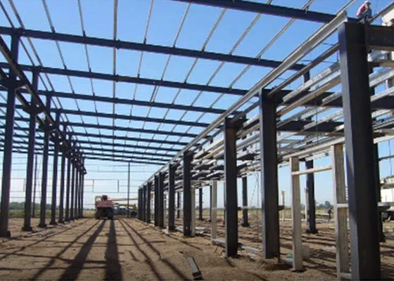 Q235 / Q355 الهيكل الصلب مستودع المباني الجاهزة الهياكل الفولاذية