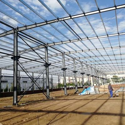سهلة التجميع البنية الفولاذية واسعة المدى بناء مستودع المعدن الجاهز