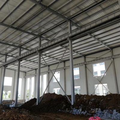 التصميم الحديث مبنى معدني خفيف ورشة عمل الهيكل الفولاذي المجهز