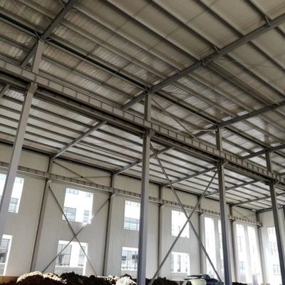 التصميم الحديث مبنى معدني خفيف ورشة عمل الهيكل الفولاذي المجهز