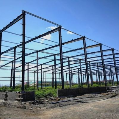 إطار البوابة الهيكل الفولاذي مستودع للتخزين مع قطاع H الفولاذ