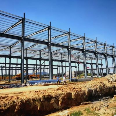 إطار البوابة الهيكل الفولاذي مستودع للتخزين مع قطاع H الفولاذ