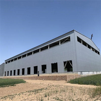 Q355B/ Q235B مستودع معدني من الصلب يحتوي على أعمدة قسم H مطاطية ساخنة