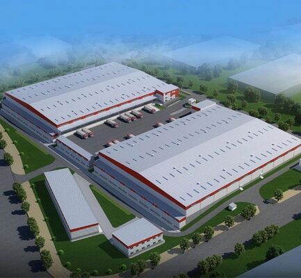 Q355/ Q235 ورشة عمل لهياكل الصلب مع خدمة معالجة إزالة الملفات