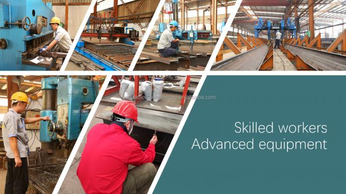 مباني مستودعات معدنية مسبقة الصنع على شكل شبكة تمتد على ISO9001 0